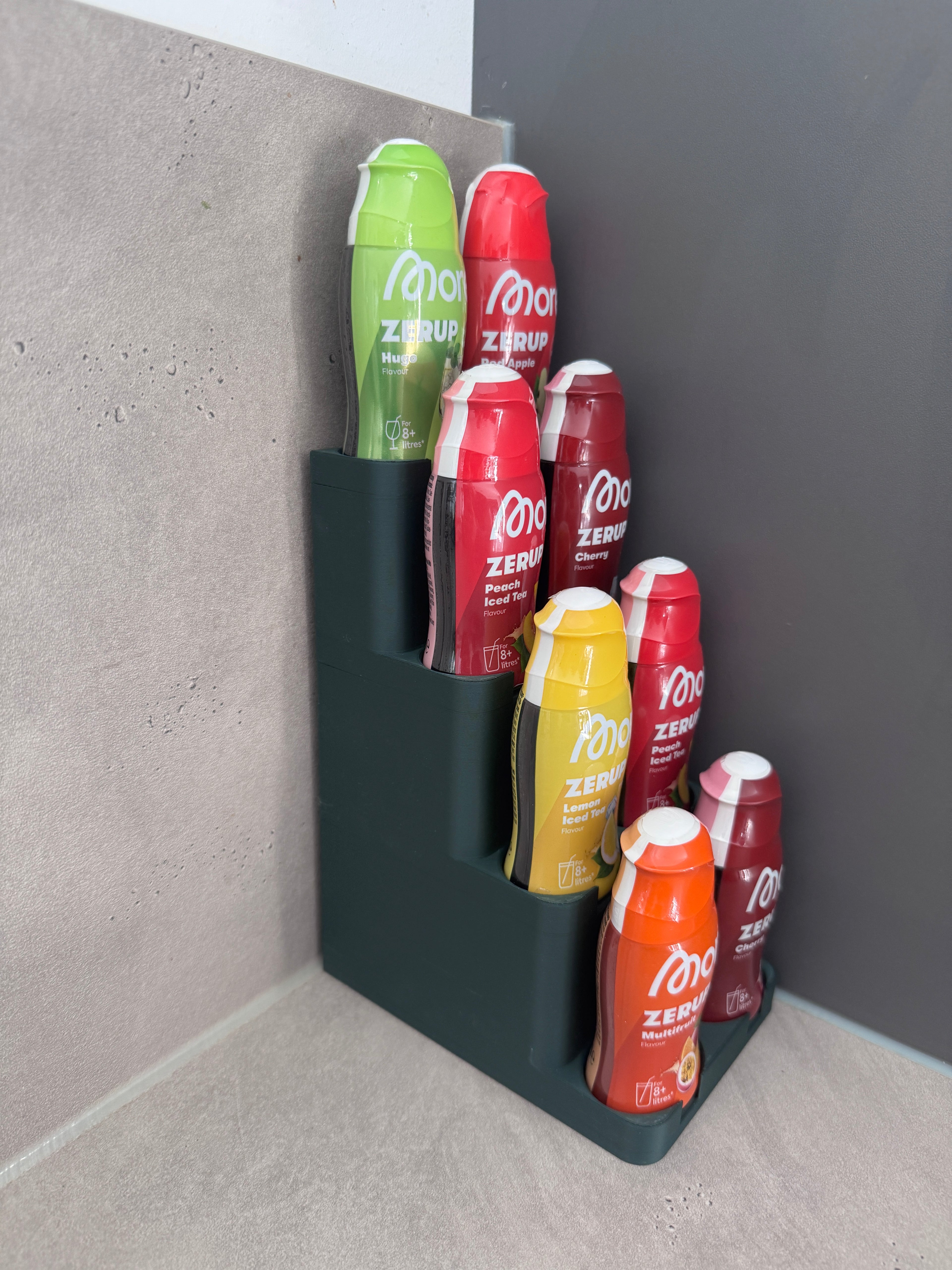 More Nutrition Zerup Organizer – Praktischer 3D-gedruckter Aufbewahrungshelfer, Ordnung für die Küche